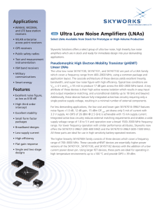 Ultra Low Noise Amplifiers (LNAs)
