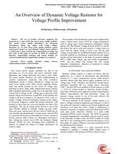 An Overview of Dynamic Voltage Restorer for Voltage Profile