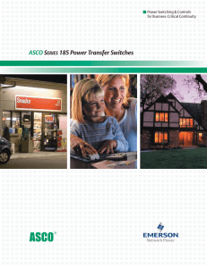 ASCO SERIES 185 Power Transfer Switches