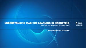 Machine Learning in Marketing