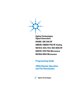 Signal Generators Programming Guide