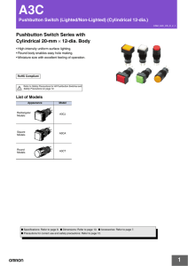 Pushbutton Switch Series with Cylindrical 20-mm × 12