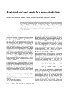 Small-signal-equivalent circuits for a