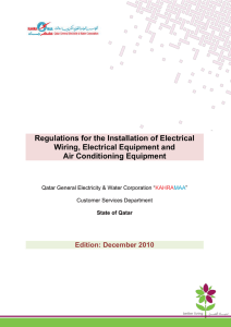 Regulations for the Installation of Electrical Wiring, Electrical