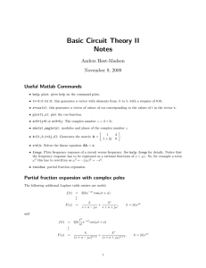 Basic Circuit Theory II Notes