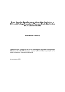 Shunt Capacitor Bank Fundamentals and the Application of