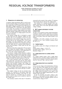 RESIDUAL VOLTAGE TRANSFORMERS