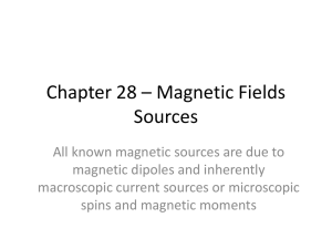 Magnetic Fields Sources