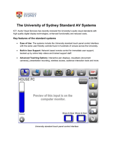 USYD AV Systems - The University of Sydney