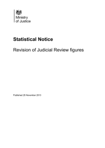 Revision of Judicial Review figures