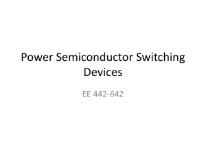 Power Semiconductor Switching Devices