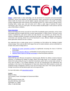 Alstom, a global leader in clean technology, sets the benchmark for