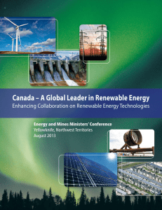 Canada – A Global Leader in Renewable Energy: Enhancing