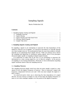 Sampling Signals