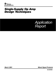 Single-Supply Op Amp Design Techniques