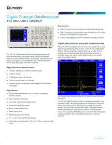 TBS1000 Digital Storage Oscilloscope Datasheet