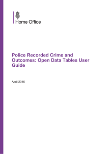 Police Recorded Crime and Outcomes: Open Data Tables