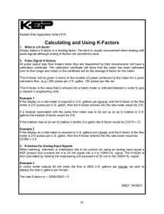 Calculating and Using K-Factors - Kessler