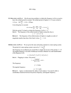 Like the previous problem, to obtain the frequency in Hz we need to