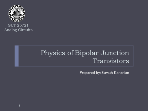 Physics of Bipolar Junction Transistors