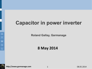Capacitor in power inverter
