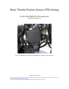 Basic Throttle Position Sensor (TPS) Setting