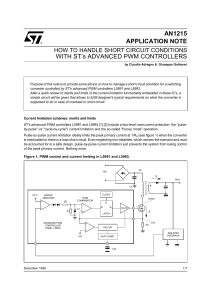 How to handle short circuit conditions with ST`s advanced PWM