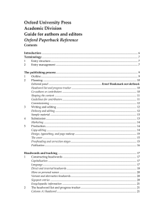 OUP Guide for authors and editors
