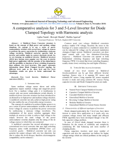 A comparative analysis for 3 and 5-Level Inverter for Diode Clamped