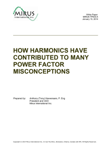 how harmonics have contributed to many power factor misconceptions
