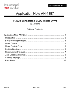 IR3230 Sensorless BLDC Motor Drive