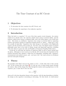 The Time Constant of an RC Circuit