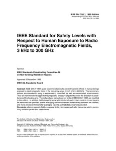IEEE standard for safety levels with respect to human exposure to