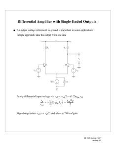 Differential Amplifier with Single
