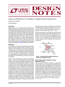 Using a Differential I/O Amplifier in Single