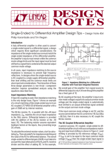 Single-Ended to Differential Amplifier Design Tips