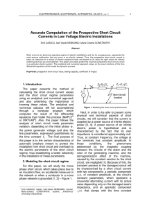 Accurate Computation of the Prospective Short Circuit Currents in