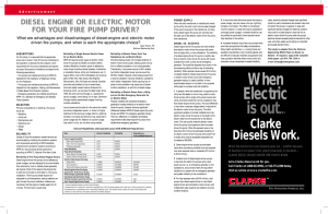 diesel engine or electric motor for your fire pump driver?
