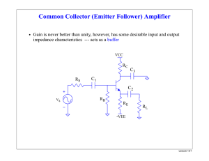 Common Collector (Emitter Follower) Amplifier