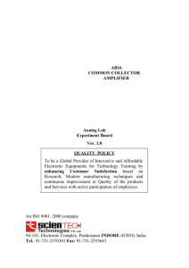AB16 COMMON COLLECTOR AMPLIFIER Analog Lab Experiment