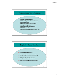 Fundamentals of Microelectronics Chapter 5 Bipolar Amplifiers