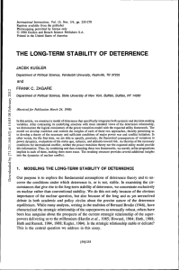 The long‐term stability of deterrence