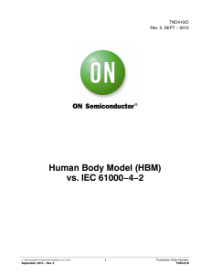 Human Body Model (HBM) vs. IEC 61000−4−2