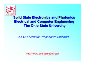 Solid State Electronics and Photonics Electrical and Computer
