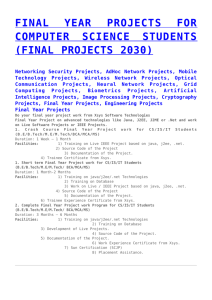 FINAL YEAR PROJECTS FOR COMPUTER SCIENCE STUDENTS