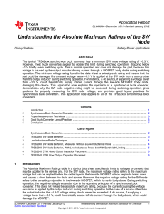 Understanding the Absolute Maximum Ratings