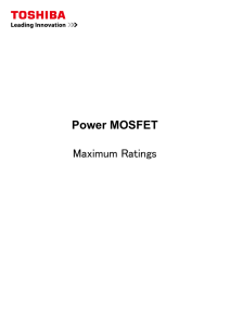 Power MOSFET Maximum Ratings - Toshiba America Electronic
