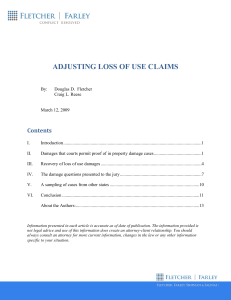 adjusting loss of use claims