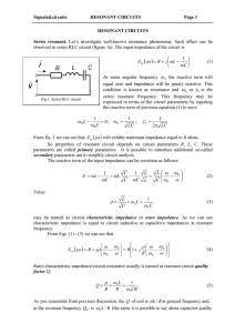 RESONANT CIRCUITS