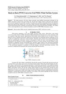 Back-to-Back PWM Converter Fed PMSG Wind Turbine